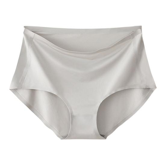 Женские трусики из ледяного шелка, подтягивающие бедра, хлопковые трусы с высокой талией, бесшовное дышащее однотонное нижнее белье