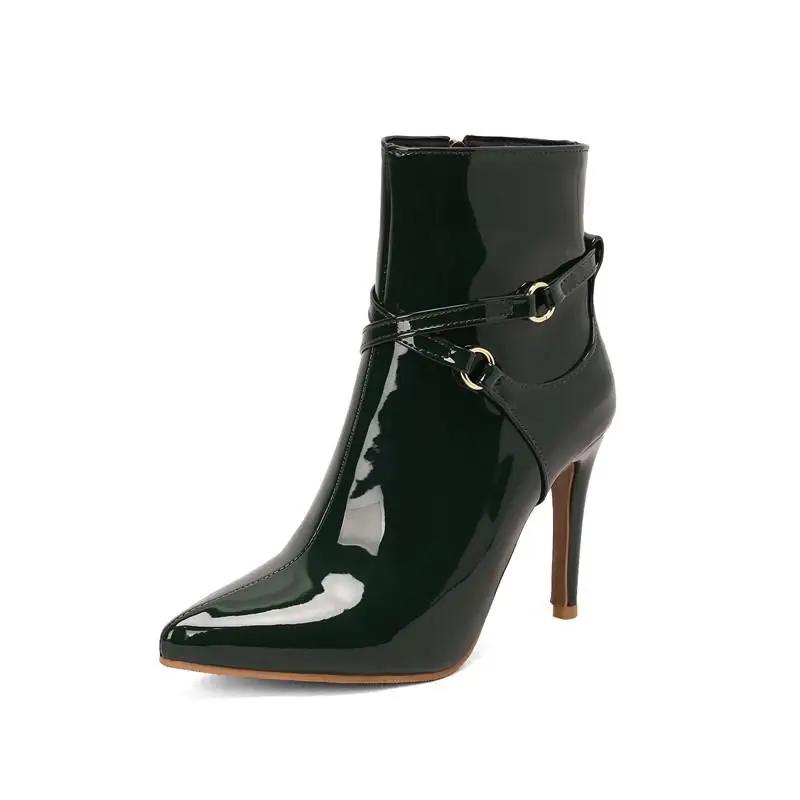 Большие размеры 47, 48, 49, 50. Новые женские узкие сексуальные туфли на высоком каблуке. Модные женские ботильоны с острым носком для вечеринок. Короткие ботильоны на шпильках.