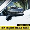 For Toyota RAV4 XA50 2019 2020 2021 2022 2023 2024 ABS Car Rearview Mirror Cover Cap Shell Housing Door Side Wing Mirror Case