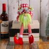 Christmas Long-Legged Doll Green Beard Doll Red And White Plaid Hat Faceless Doll Home Decoration Christmas Ornament