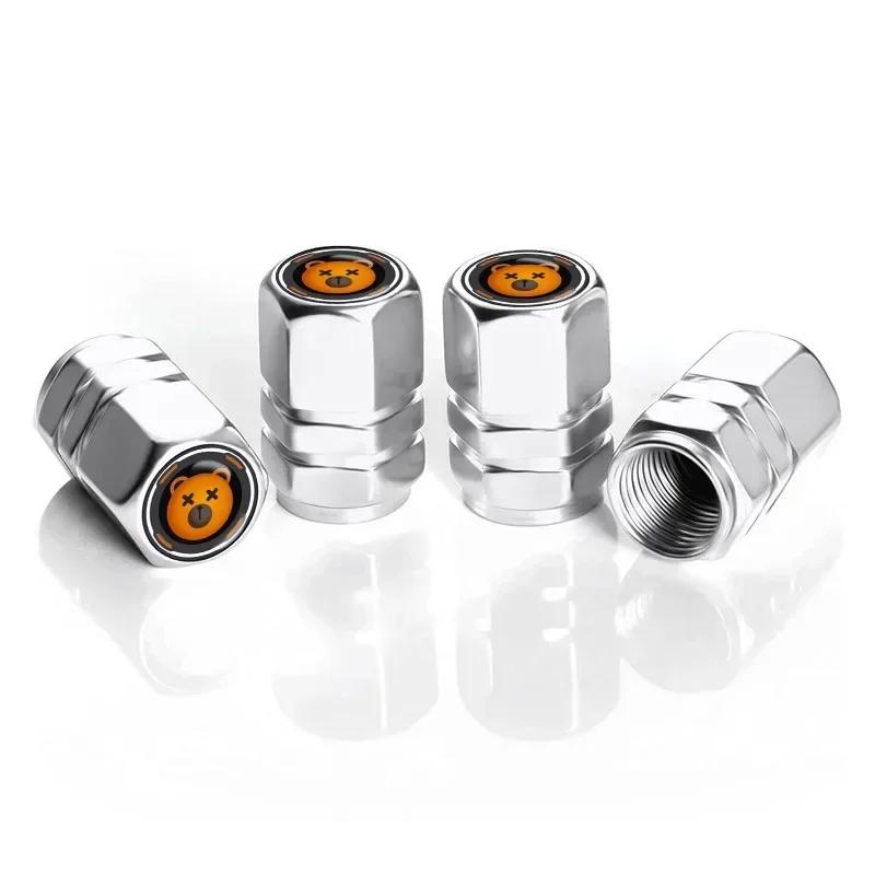 BSIRU1 4pcs Bat Alloy Car Tire Valve Cap Air Stem Cover for Chevrolet Cruze Aveo for Honda Civic Fit Jazz Accord for Ford Focus Fiesta