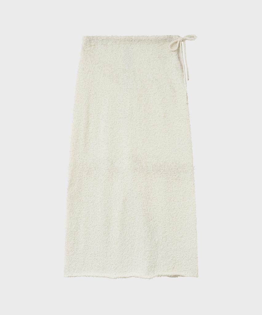 Noir For Woman Feathery Long Knit Skirt (Cream)