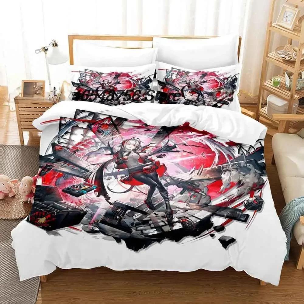 Новый комплект постельного белья Arknights Single Twin Full Queen King Size Bed Set Adult Kids Bedroom Duvet Cover Sets 3D Anime Bed Sheet Set