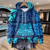 Womens Oversized Hooded Long Sleeve Sweatshirt With Floral Plaid Print Comfortable Breathable Casual Top