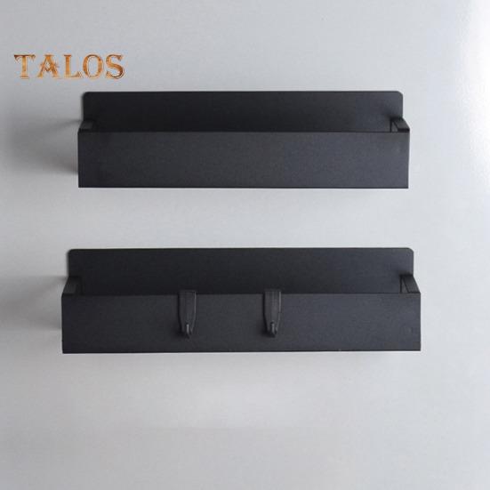 Refrigerator Magnetic Spice Rack with Hooks Hollow Design Rustproof Strong Load-bearing Large Capacity Spice Rack Kitchen Storage Shelf