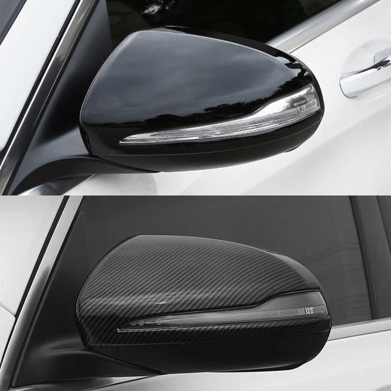 For Mercedes Benz C GLC S E Class W205 X253 W222 W213 W238 Replacement Carbon Black Side Rearview Mirror Cover Caps Shell LHD