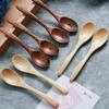 Solid Color Wooden Spoon High Quality Natural Dinner Kit Handmade Utensil Cereal Spoon Rice Soups Spoon Home Cookware