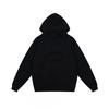 Unisex Oversized Hooded Sweatshirt With Flock Letter Print Soft Cotton Blend Warm Lined
