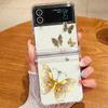 For Samsung Galaxy Z Flip6 Flip5 Flip4 Clear Case Butterfly Pattern Folding Transparent Cover For Samsung Galaxy Z Flip 6 5 4 3