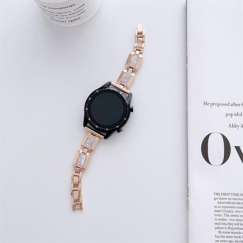 20 мм Нержавеющая сталь Ремешок Алмазный корпус Для Samsung Galaxy watch 7 6 5 pro/4-6 classic 46/42мм/Active 2 ремешок для часов