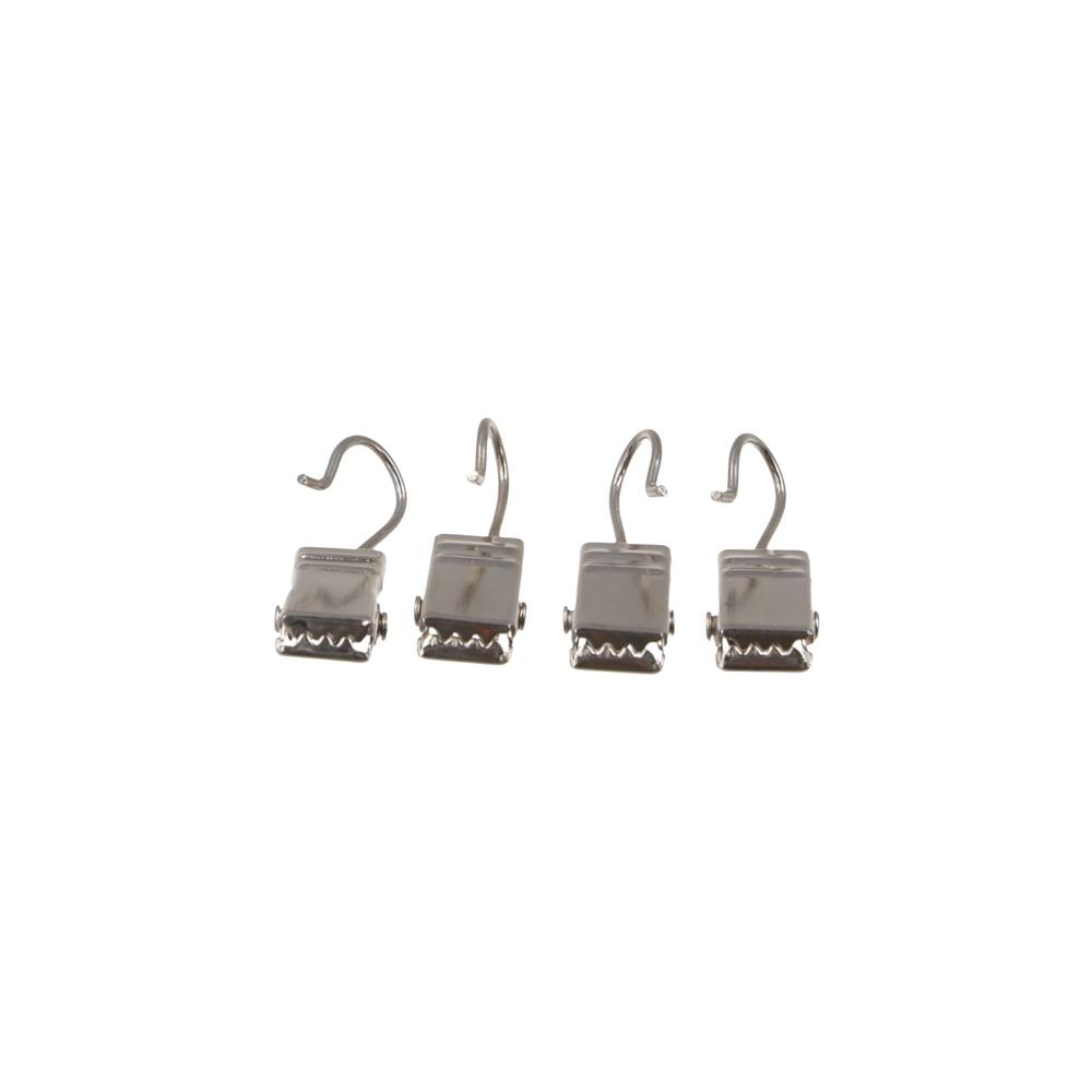 50 Pcs Sturdy Stainless Steel Curtain Clips Durable Curtain Hook Clips Iron Drapery Hook Home