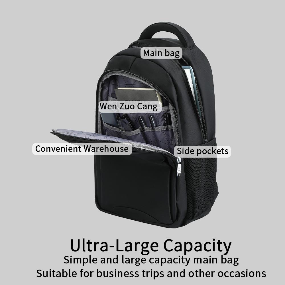 Мужская мода многофункциональный водонепроницаемый рюкзак для ноутбука с двумя плечами, дорожная сумка для отдыха на открытом воздухе, молодежная черная школьная сумка