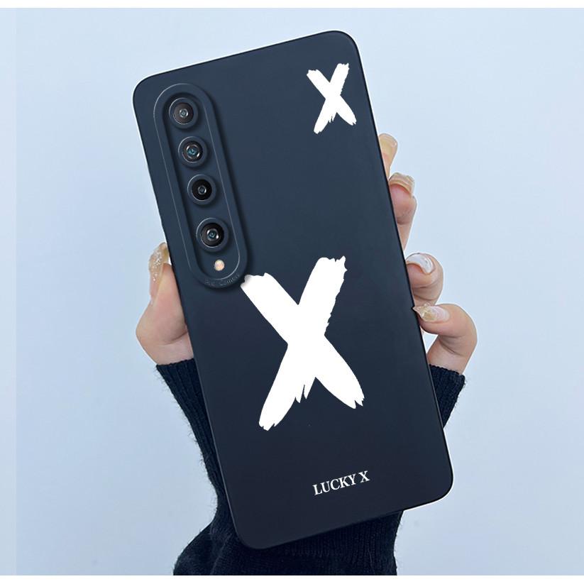 Lucky Initial Letter Case For Xiaomi Mi 10 / Mi 10 Pro 5G Phone Case Full Protect Camera Lens Shockproof TPU Soft Cover Bumper