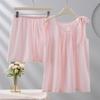 Женский пижамный комплект 2025 Cloud Cotton - майка и шорты, высококачественная свободная повседневная домашняя одежда