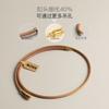 Handmade Simple Primary Cowhide Choker Necklace Leather Necklace Stainless Steel Clasp Male Women Jewelry
