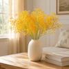 5pcs Plastic Fake Baby's Breath 3 Branch Dancing Orchid Stems Long Fake Silk Flowers  Office Decor