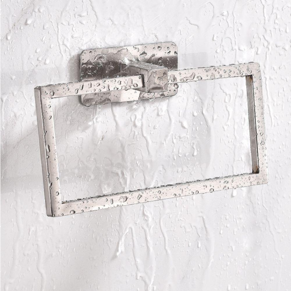 Ventilation Towel Ring Hangers Waterproof Hand Towel Ring Punch Free Towel Ring Household