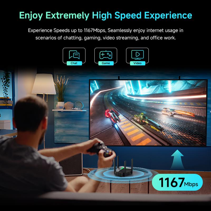 5 ГГц 1200 М WiFi-расширитель Дальний радиус действия Беспроводной усилитель WIFI AC1200 Адаптер 1200 Мбит/с Wi-Fi усилитель 802.11N Повторитель Wi-Fi сигнала