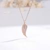 Ожерелье с крыльями ангела, женская мода, легкая роскошь, индивидуальность, универсальная подвеска с крыльями и перьями, цепочка для свитера