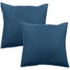 Set of 2 Palace Pure Cotton Washed Dyed Pillowcases 63 Threads/cm² South Wind - Palace Marine - Set of 2 Pillowcases 65 X 65 Cm