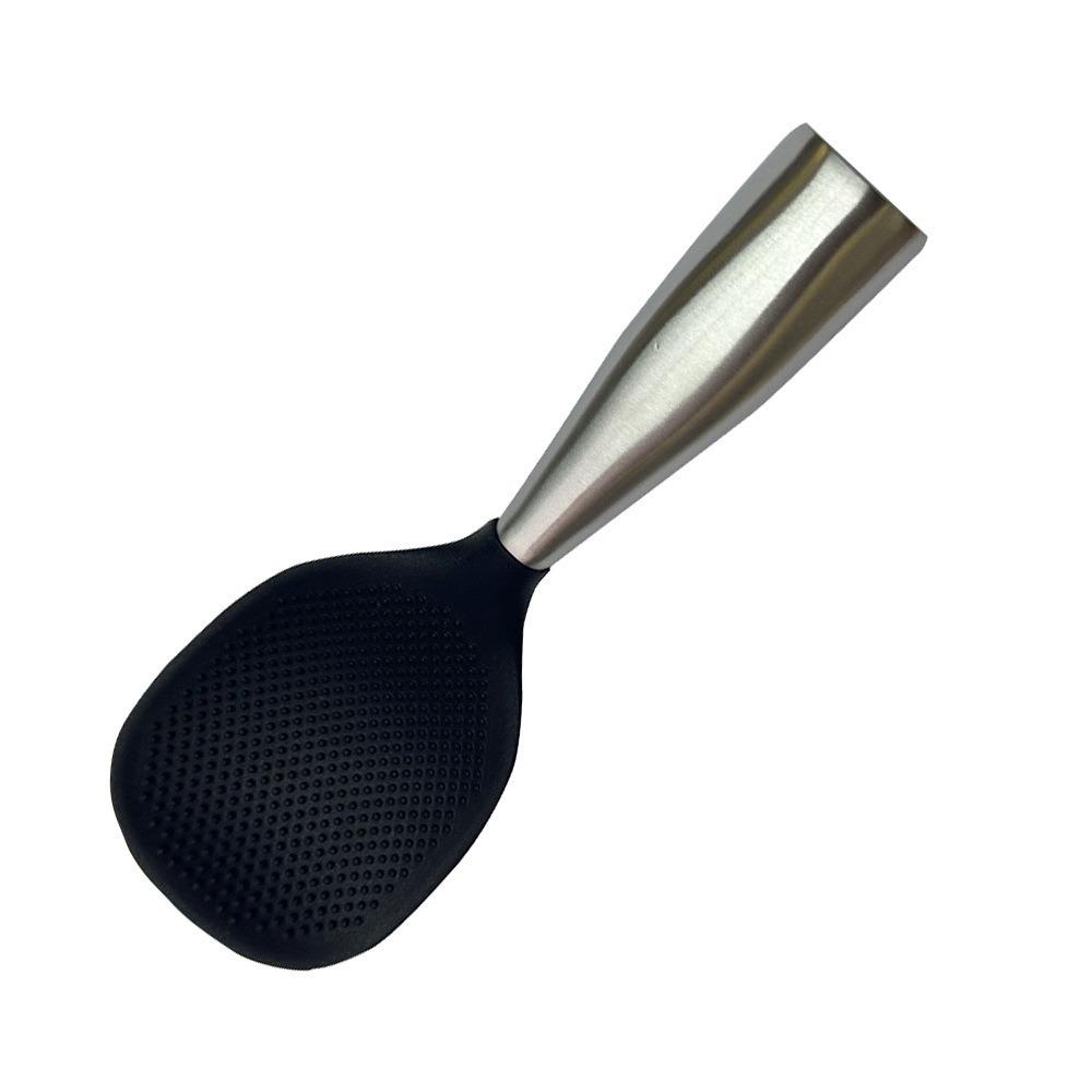 Stainless Steel Handle Silicone Rice Spoon Non-stick Serving Spoons Rice Paddle  Rice Cooker