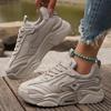 Fashion Women Purple Platform Sports Shoes Thick Sole Breathable Black Casual Shoes Women Fashion Slip On 2025 Outdoor Walking Sneakers