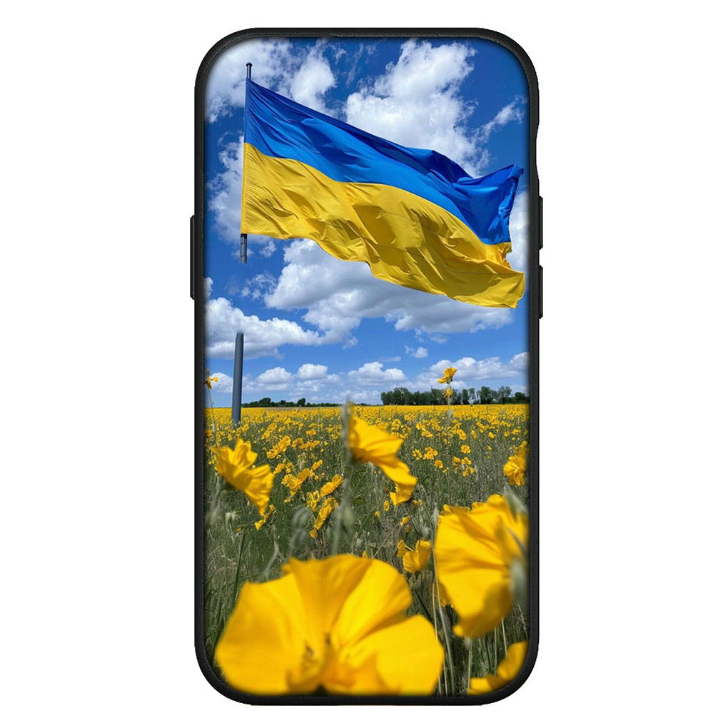 For iPhone 16 15 X XR Samsung Galaxy S24 S23 A16 A06 10Xiaomi Redmi Note 13 12 11 Pro Max 9 14 Plus Huawei OPPO Girl Ukraine Print Flag Map Phone Case