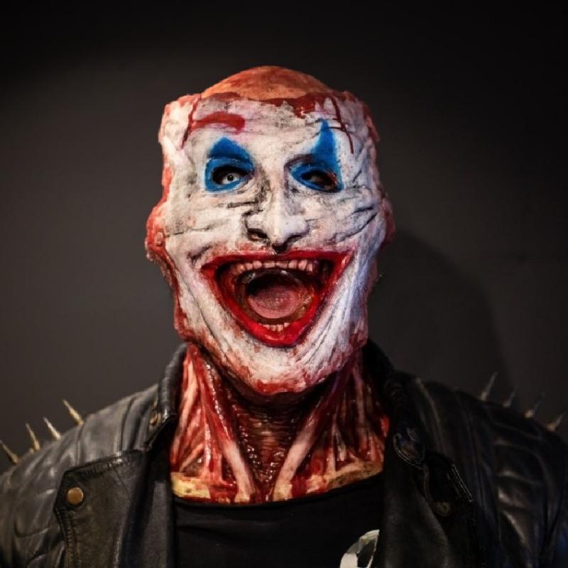 Маска Джека Клоуна Двойная Хэллоуинская Декорация Ужас Череп Латексный Материал Двухслойная Отслаивающаяся Маска Маскарадная Маска