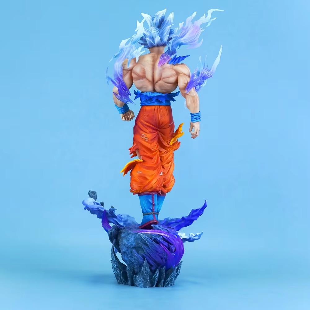 42 см/16,54 дюйма Японская анимация Dragon Ball Фигурка Ультра Инстинкт Гоку Динамичные Фигурки Серия ПВХ Фигурка Статуэтка Настольное Украшение Коллекционные Фигурки