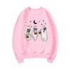 Vintage Halloween Ghost Sweatshirt Floral Retro Spooky Pumpkin Sweatshirts Women Long Sleeve Pullover Womens Halloween Hoodies