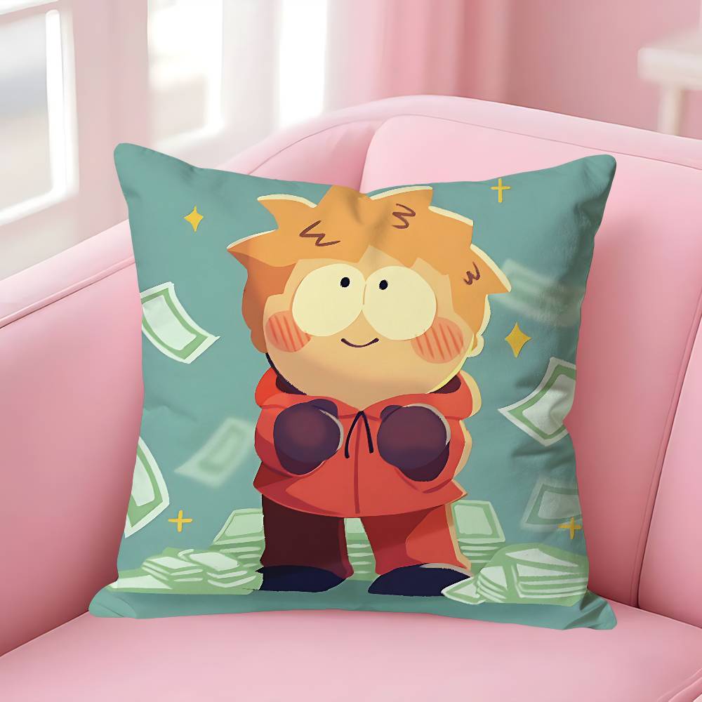 Funny SSouth ParksS Anime Celebrity Merchandise AllMatch Printed Pillow Case Sofa Car Office Room Decoration Protector