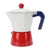 Italian Coffee Maker 150ml 3 Cups Aluminum Single Valve Portable Stovetop Coffee Maker Pot for Cuban Cafe Home Brewing