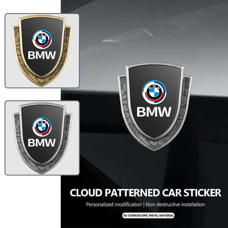 For BMW Car Styling 3D Shield Metal Emblem Badge Sticker Decoration Decal 1 3 4 5 6 7 Series M X1 X3 Performance Alpina G20 F20