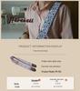 Floral Bird & Branch Print Electric Guitar Strap, PU Leather - Crape Myrtle Flower Design
