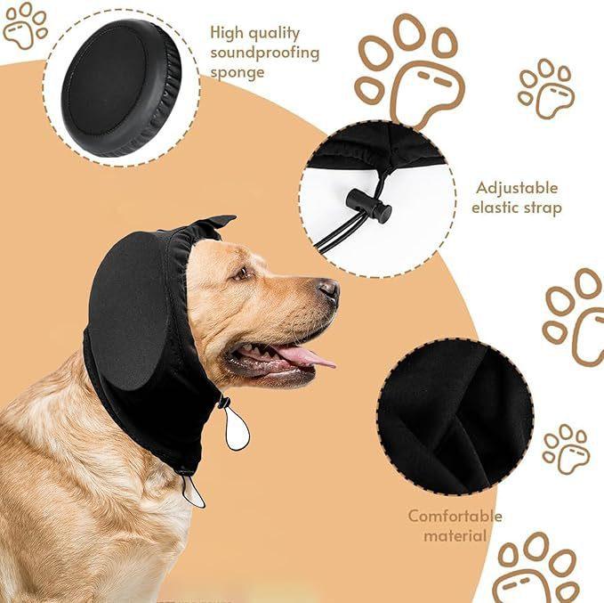 Special Offer Pet Noise-Canceling Earmuffs for Dogs-Nylon Solid Pattern Adjustable Strap
