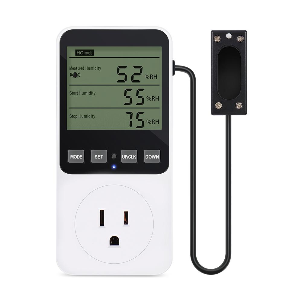 Digital Temperature Humidity Controller LCD Display Thermostat Timer Socket  Heating Cooling Alarm With Temperature Sensor