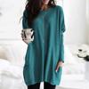 Spring and Autumn T-shirt Women's Casual Round Neck Long Sleeve Top