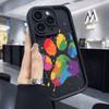 Красочный чехол для телефона с отпечатком лапы и брызгами краски для Xiaomi Redmi Note 14 13 12 11 10 9 8, гибкий гелевый, защитный, устойчивый к царапинам