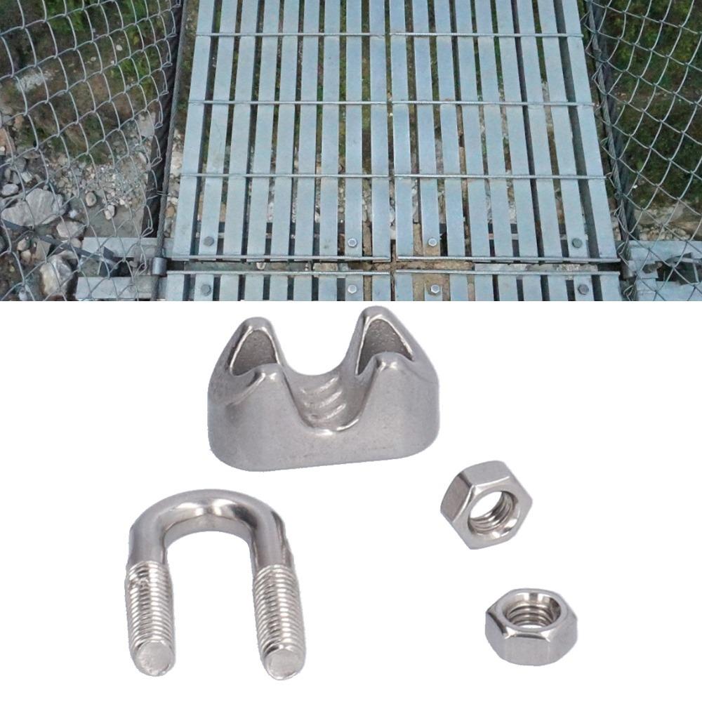 20Pcs 304 Stainless Steel Wire Rope Clamp 1/16 Inch Rigging Cable Clip Hardware Rigging