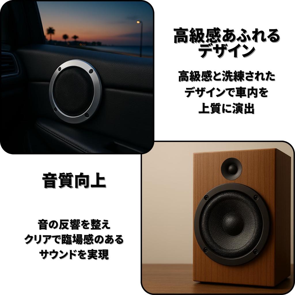 ENN LLC 66/95/124/153/184/225/274mm Car Speaker Grille (Gold, 66mm)