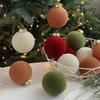 Набор из 6 шт. Размер 8 см Рождественский шар Украшение Пластиковые бархатные шары Вечеринка Свадебные подарки Подвеска на елку Флокированный цветной
