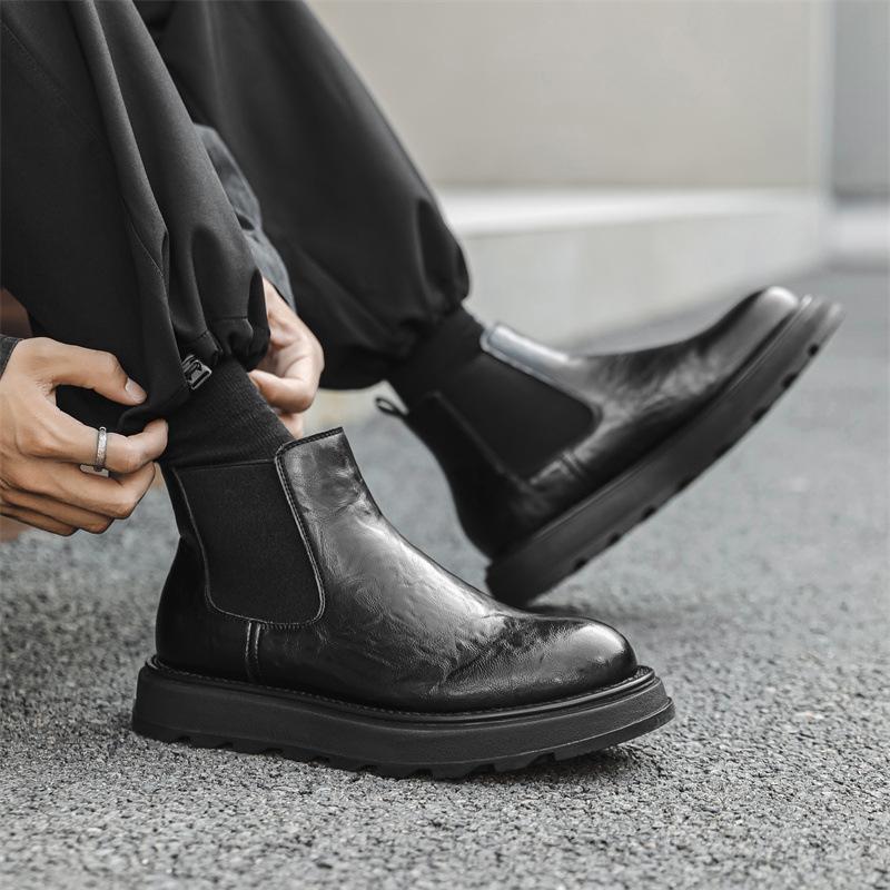 Мужские ботинки Мартин в британском стиле, новые, универсальные, с высоким верхом, кожаные туфли на платформе, рабочие ботинки 23321-J