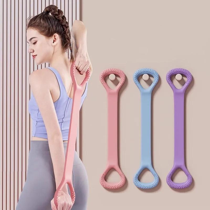 2025 New 8-character Puller Home Fitness Equipment Elastic Belt Yoga Auxiliary Female Open Shoulder Beauty Back Stretcher