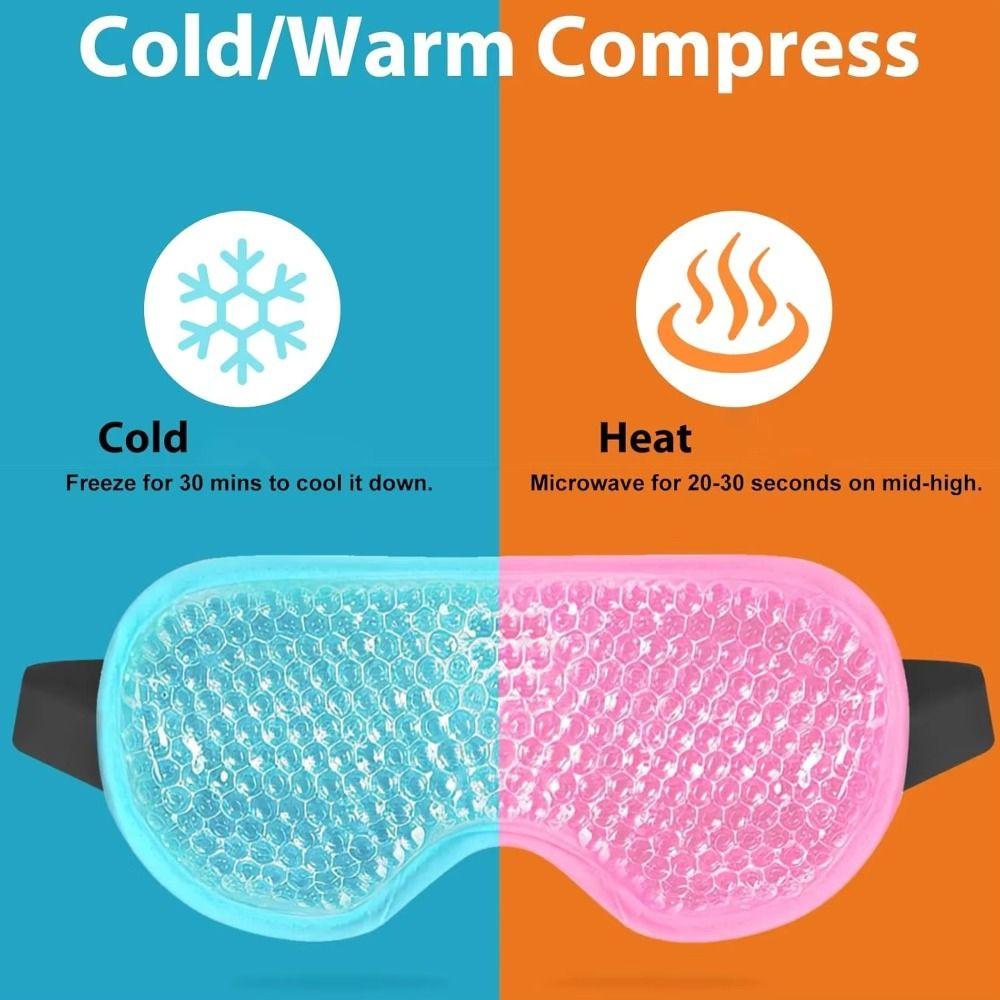 Компресс Охлаждающая Маска для Глаз Многоразовая Двойного Использования Горячая Охлаждающая Маска для Глаз Темные Круги