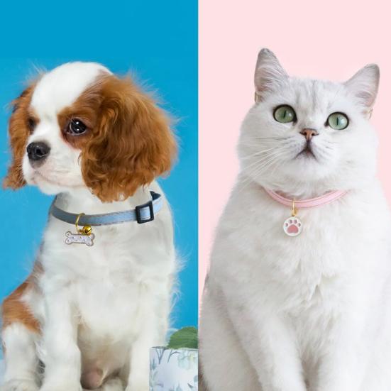 Ошейник для щенка, милый кулон в виде кости лапы, регулируемая пряжка, ожерелье для кошек и собак, декоративный ошейник