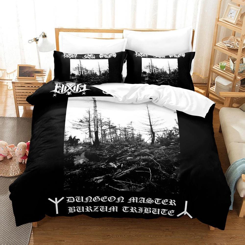Комплект постельного белья Burzum в стиле хип-хоп с 3D-печатью для мальчиков и девочек, двуспальный, пододеяльник, наволочка, кровать для детей и взрослых, домашний текстиль