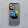 Мультяшный чехол для телефона 'Звездное небо и волны' для iPhone 16 15 14 Pro Max 13 12 11 Pro Max Mini XR XS X 7 8Plus Творческий чехол 'Картина маслом'