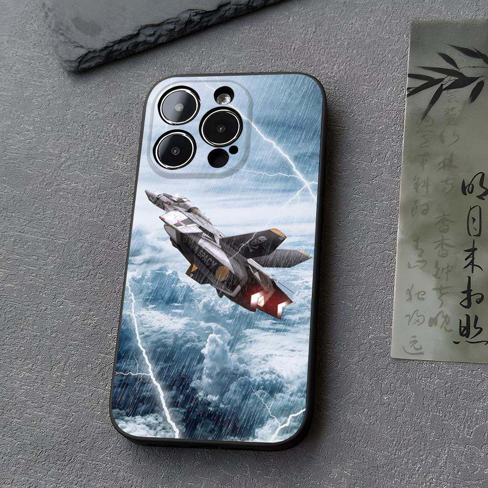 R-Robotech Robert Macross Phone Case Funda For Iphone 13 17 16 11 15ProMax 14 12 Pro Xs Max Mini Xr X 7 8 6 6s Plus Covers
