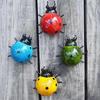 New Arrivals Set of 4 Metal Garden Wall Art Decorative Cute Ladybugs Outdoor Wall Sculptures Metal Ladybug Garden Decorations