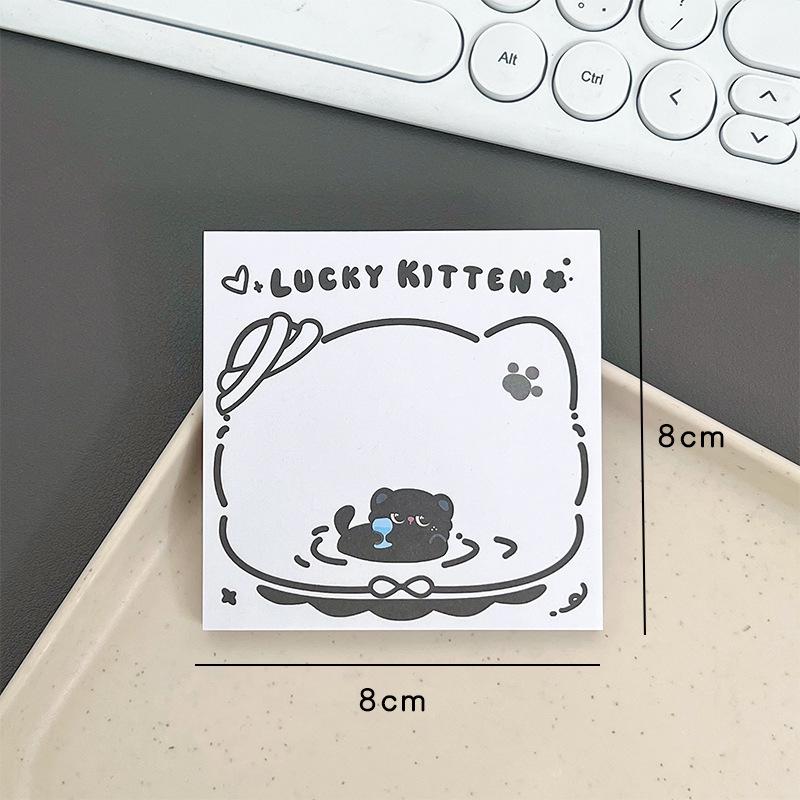 Black Kitten Non-Adhesive Memo Pad